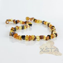 Adults Amber necklace polished irregular multicolor